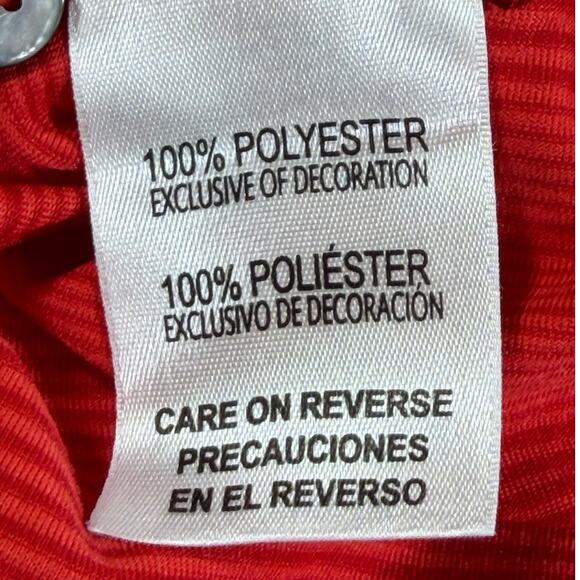 Knights Apparel Men’s M Red Stripe 3 Button Short Sleeve Texas Tech Logo Polo - Picture 4 of 8